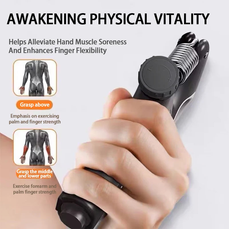 5-60Kg Adjustable Hand Grip Strengthener Hand Grip Trainer with Counter Wrist Forearm and Hand Exerciser for Muscle Building