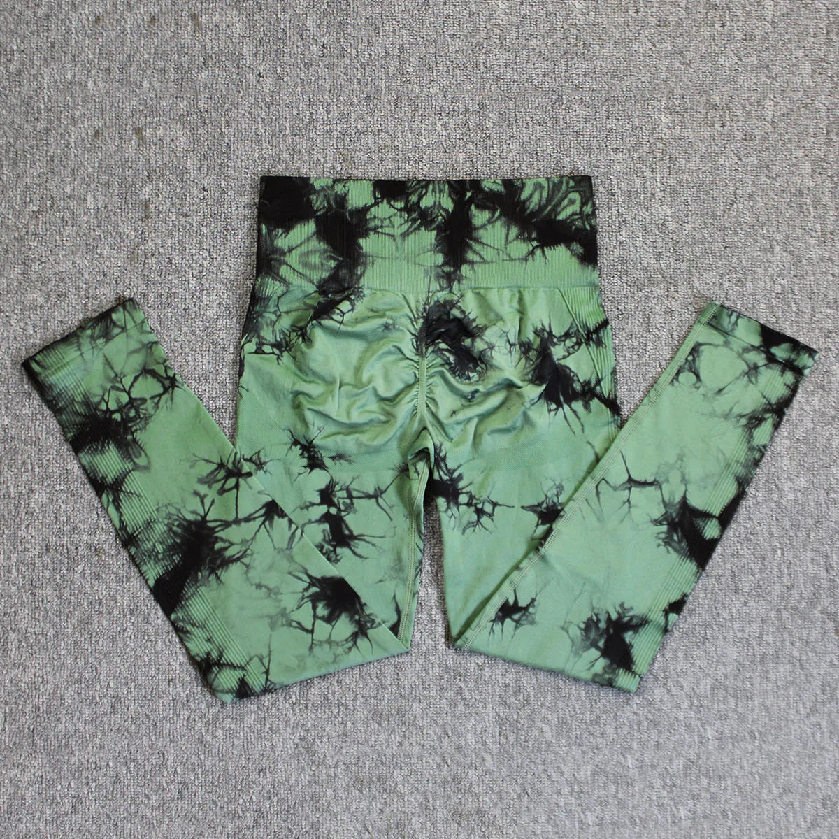 Tie Dye Seamless Leggings for Women High Waist Yoga Pants, Scrunch Butt Lifting Elastic Tights