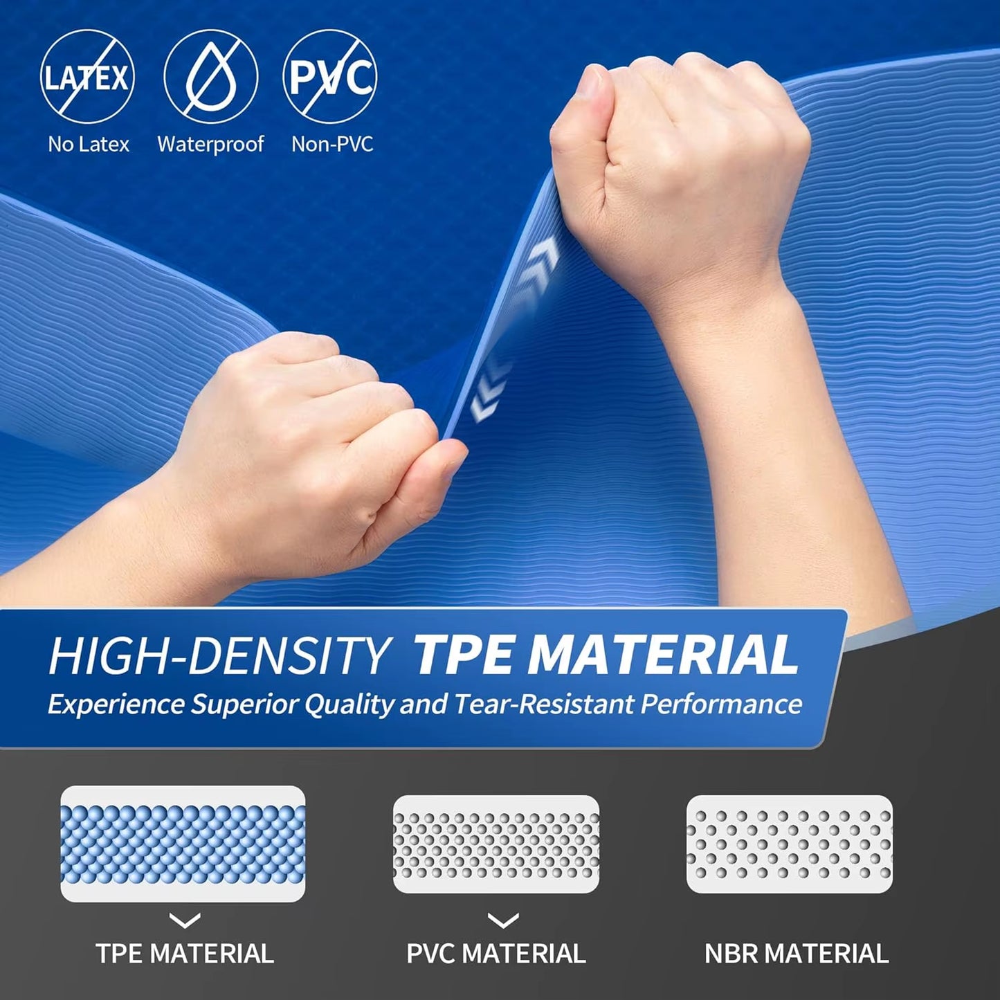 TPE Yoga Mat Non-Slip Extra Thick High-Density Eco Friendly Exercise Mats for Yoga Workout Pilates Mats for Women Men 6Mm 8Mm