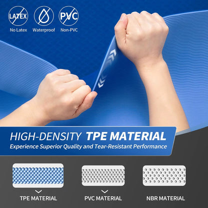 TPE Yoga Mat Non-Slip Extra Thick High-Density Eco Friendly Exercise Mats for Yoga Workout Pilates Mats for Women Men 6Mm 8Mm