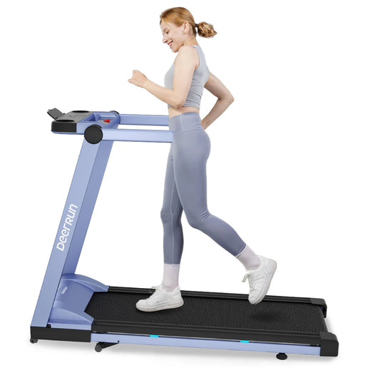 Deerrun A1 Pro Move+ 6% Incline Foldable Treadmill——2025 Upgraded Chip & NFC Support | 350Lbs, 10Mph Blue
