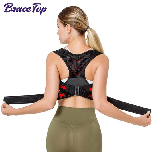 Adjustable Posture Corrector Breathable Back Straightener, Upper Back Brace Providing Pain Relief from Neck, Shoulder