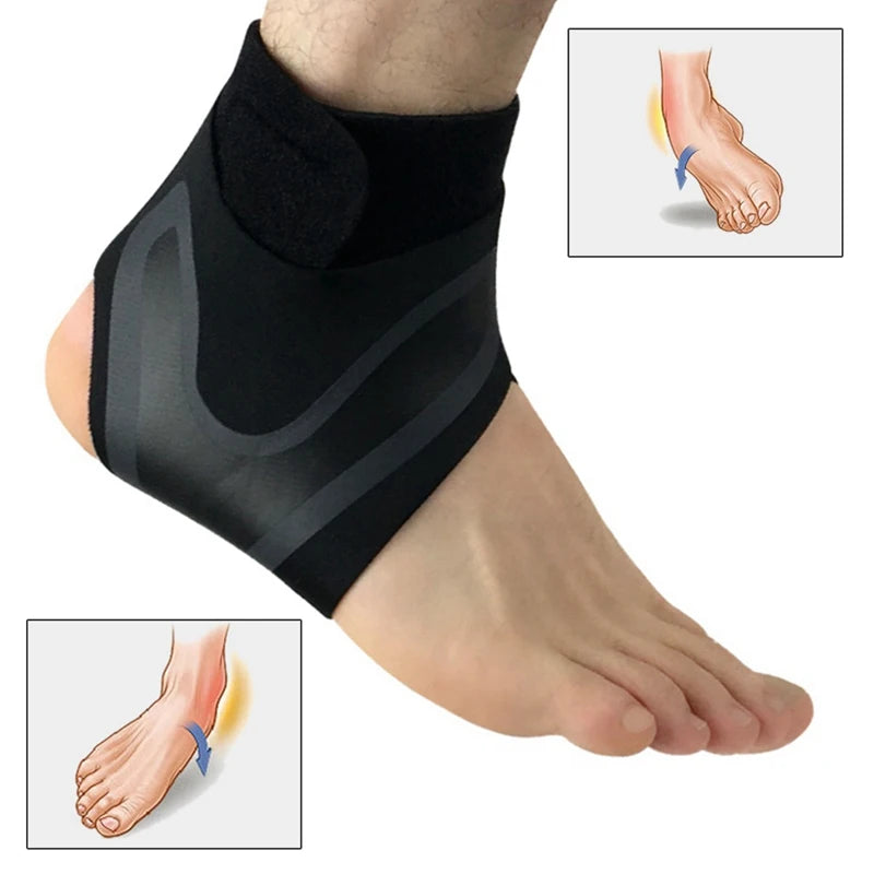 Ankle Brace Breathable Polyester Fiber for Sprains Sport Injuries Adjustable Compression Ankle Wrap Support Fitness Running Tool