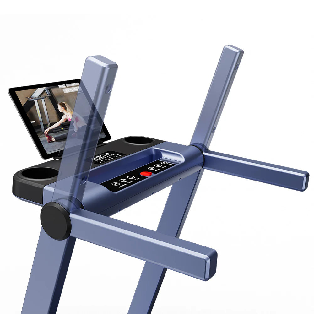 Deerrun A1 Pro Move+ 6% Incline Foldable Treadmill——2025 Upgraded Chip & NFC Support | 350Lbs, 10Mph Blue