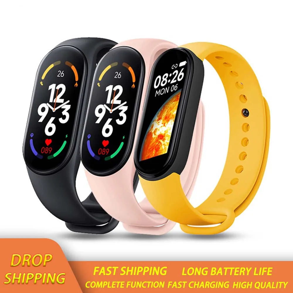 Smart Watch Smartband Heart Rate Smartwatch M7 Fitness Tracker Blood Pressure Sport Bracelet for Mi Band 7 Men Women