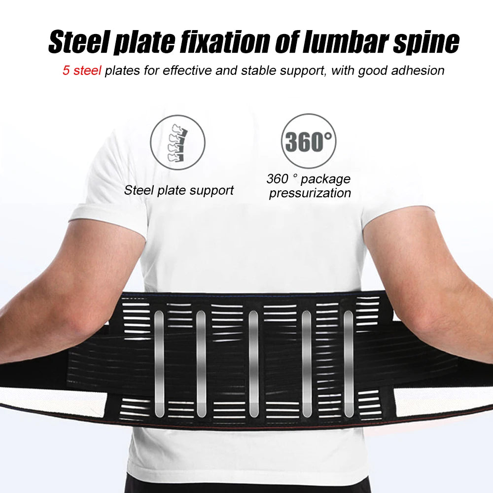 Back Brace for Men & Women - Breathable Waist Lumbar Lower Back Support Belt for Sciatica, Herniated Disc, Scoliosis