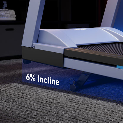 Deerrun A1 Pro Move+ 6% Incline Foldable Treadmill——2025 Upgraded Chip & NFC Support | 350Lbs, 10Mph Blue