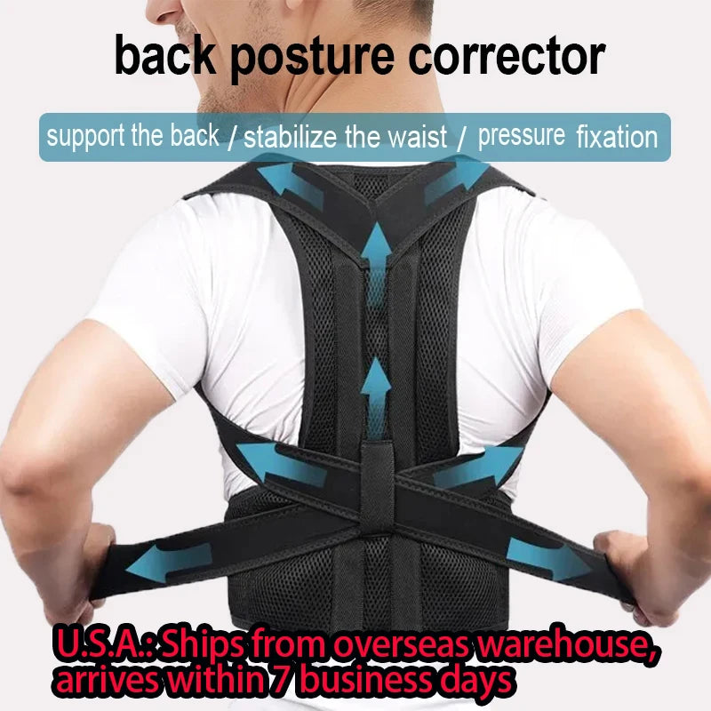 Back Posture Corrector Brace Shoulder Support Belt Upper and Lower Back Pain Relief Improve Spine Clavicle Brace Posture Vest