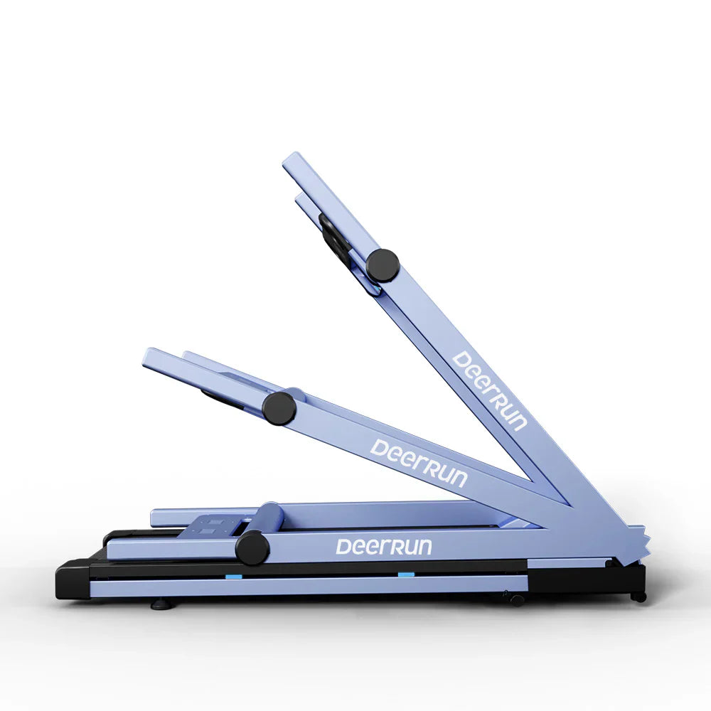 Deerrun A1 Pro Move+ 6% Incline Foldable Treadmill——2025 Upgraded Chip & NFC Support | 350Lbs, 10Mph Blue