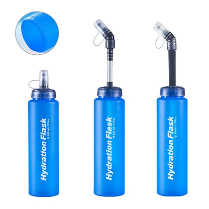 Foldable TPU Soft Flask Water Bottles 250Ml 500Ml 750Ml Running Hydration Pack Waist Bag Vest Outdoors Sport Water Bottle Bag