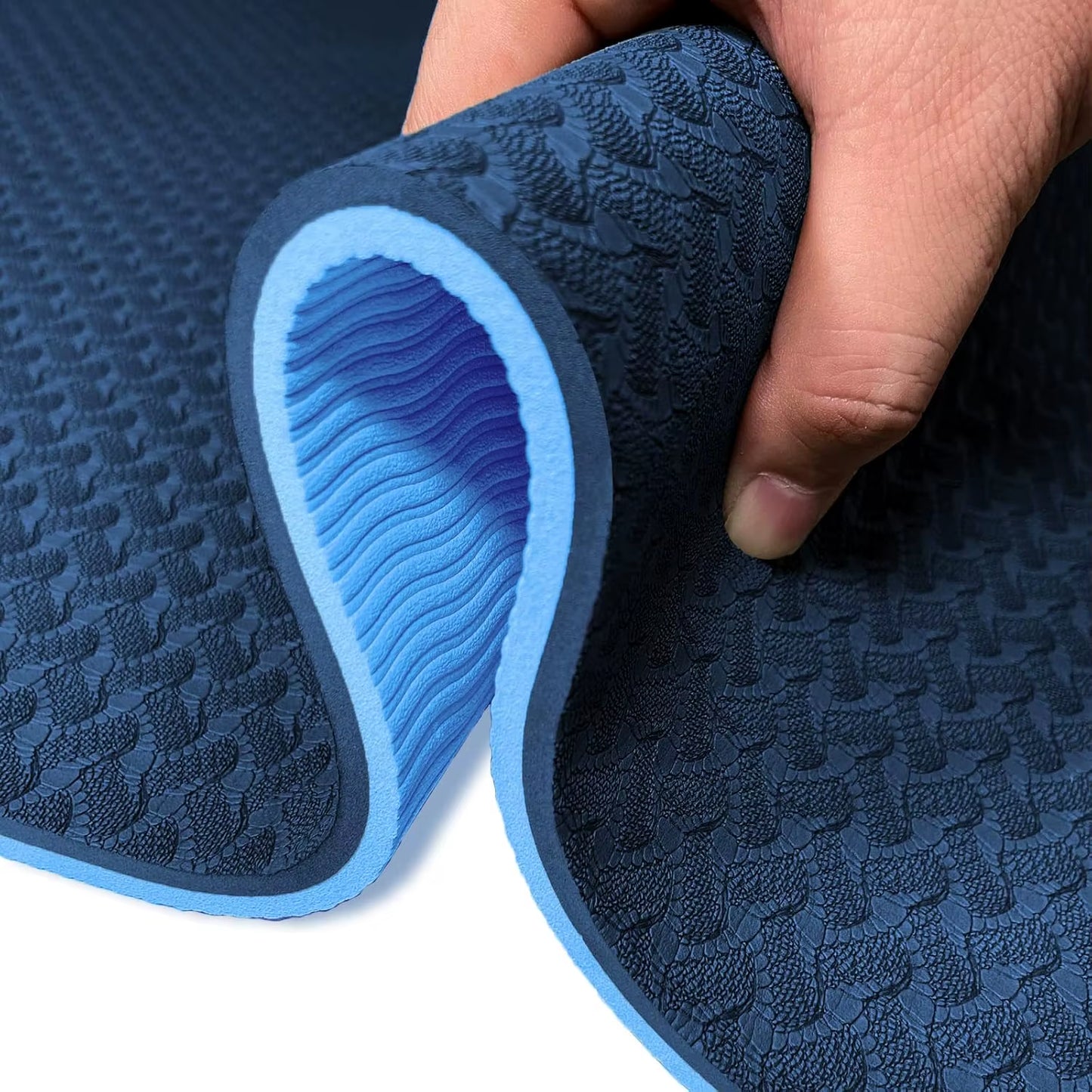 TPE Yoga Mat Non-Slip Extra Thick High-Density Eco Friendly Exercise Mats for Yoga Workout Pilates Mats for Women Men 6Mm 8Mm
