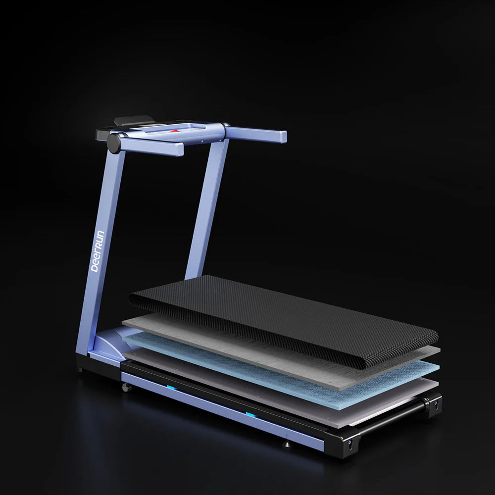 Deerrun A1 Pro Move+ 6% Incline Foldable Treadmill——2025 Upgraded Chip & NFC Support | 350Lbs, 10Mph Blue
