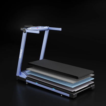 Deerrun A1 Pro Move+ 6% Incline Foldable Treadmill——2025 Upgraded Chip & NFC Support | 350Lbs, 10Mph Blue